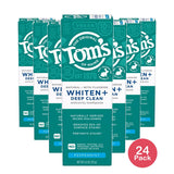 Tom’s of Maine Whiten+ Deep Clean Whitening Toothpaste with Fluoride - Peppermin 4Oz (Pack of 24)