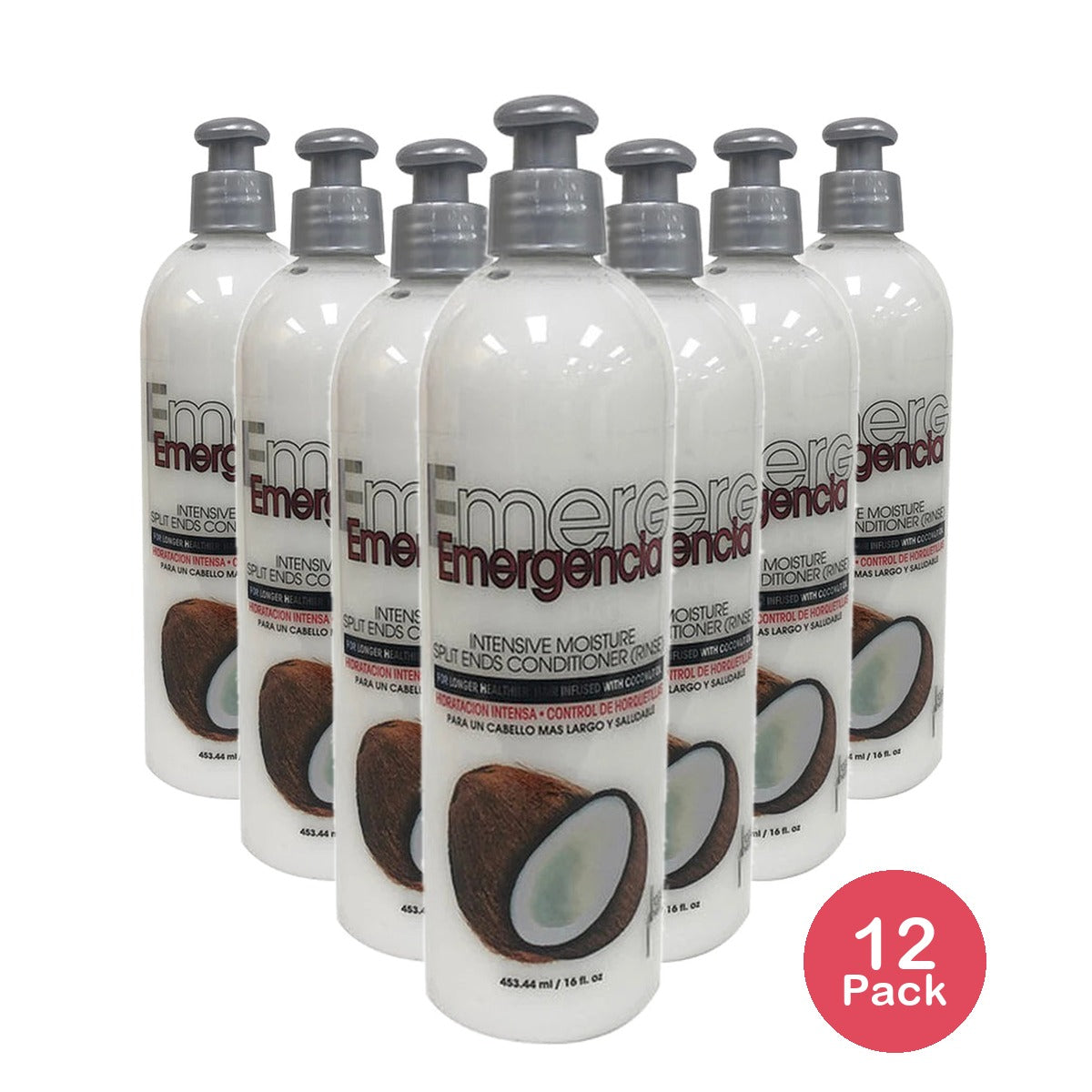 Toque Magico Emergencia (Coconut) Intensive Moisture Split Ends Conditioner 16. Oz (Pack of 12)