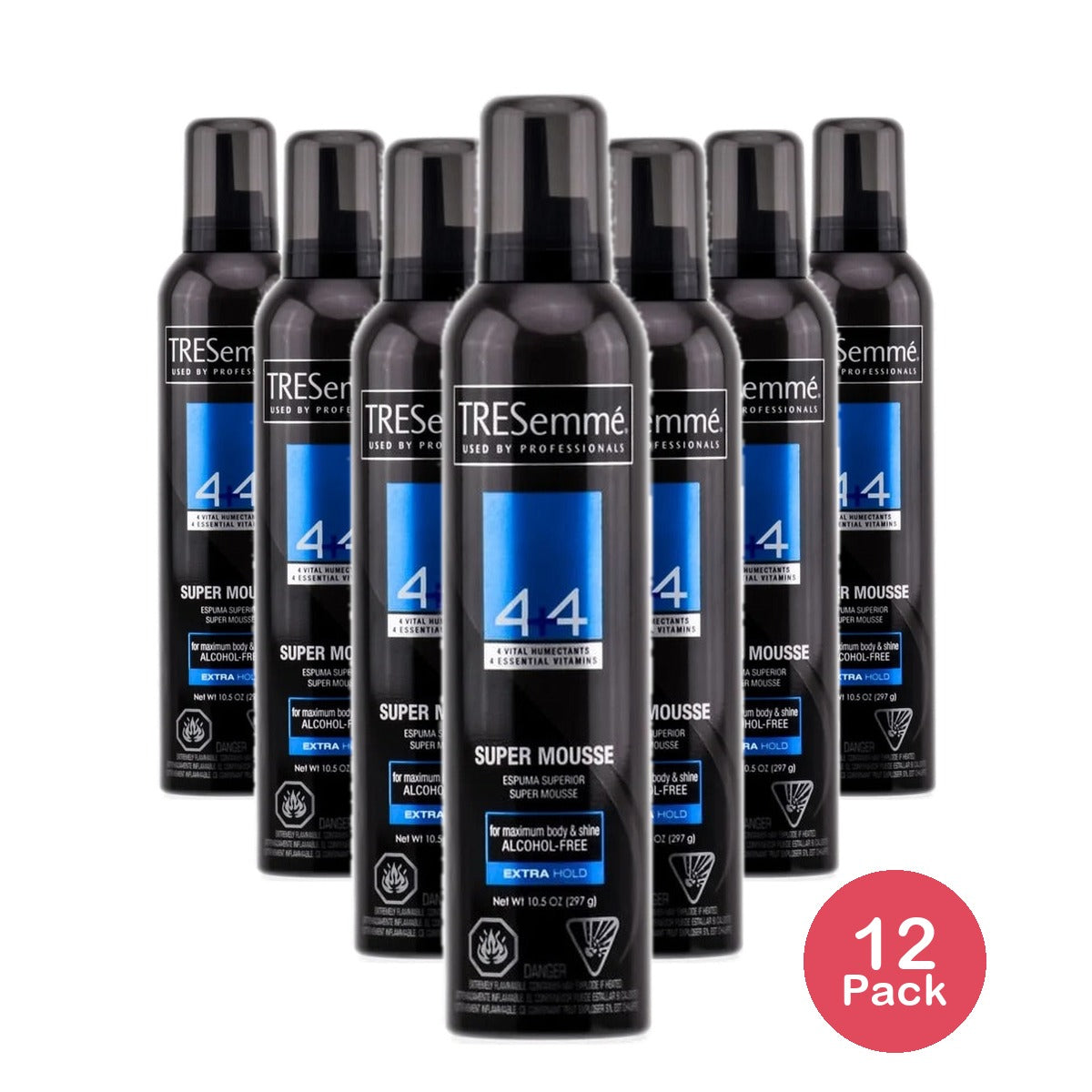 TRESemmé 4+4 Super Mousse 10.5 Oz (Pack of 12)