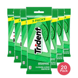 Trident Spearmint Chewing Gums 3pk 2.8 Oz (Pack of 20)