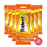 Trident Tropical Twist Chewing Gums 3pk 2.8 Oz (Pack of 20)