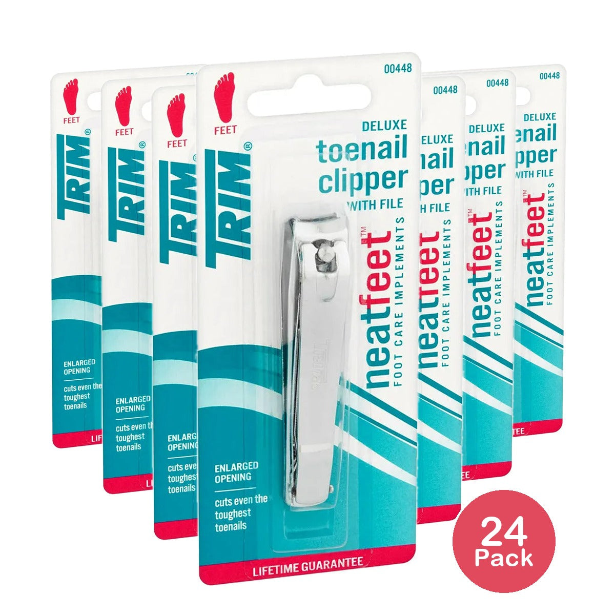 Trim Neatfeet Deluxe Toenail Clipper with File 0.94Oz (Pack of 24)