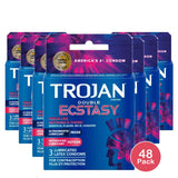 Trojan Double Latex Condoms 0.64oz (Pack of 48)