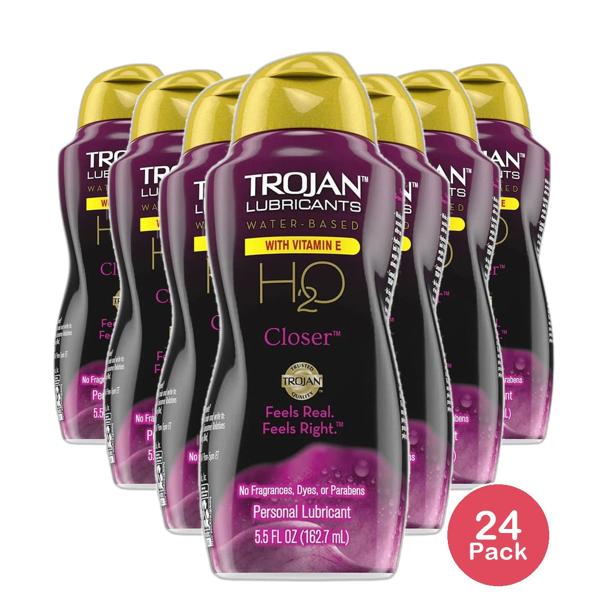 Trojan Lubricants H2O Closer Personal Lubricant 5.5Oz (Pack of 24)