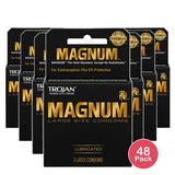 Trojan Magnum Lubricated Latex Condoms0.64oz (Pack of 48)