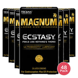Trojan Magnum Ultrasmooth Lubricant Large Size Condoms0.8oz (Pack of 48)