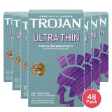 Trojan Ultra Thin Premium Lubricated Latex Condoms 5Oz (Pack of 48)