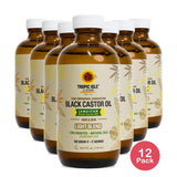 Tropic Isle Living Black Castor Oil Light Blend 4 Oz (Pack of 12)