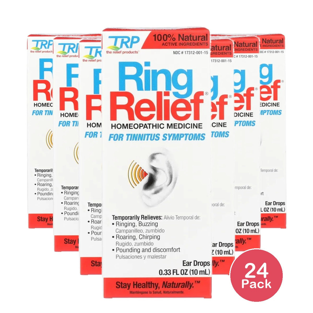 Trp Company Ring Relief Homeopathic Ear Drops 0.33Oz (Pack Of 24)