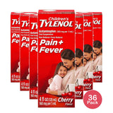 Tylenol Childrens Pain Reliever And Fever Reducer Cherry Flavor 4Oz (Pack of 36)