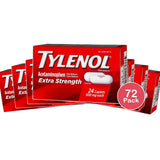 Tylenol Extra Strength Pain Reliever And Fever Reducer Caplets 0.16Oz (Pack Of 72)