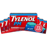 Tylenol Pm Extra Strength Pain Reliever Nighttime Sleep Aid Caplets 1.6Oz (Pack of 72)