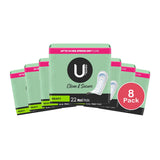 U by Kotex Natural Balance Maxi Long Super Security Maxi Pads 22 ea 9.6oz (Pack of 8)