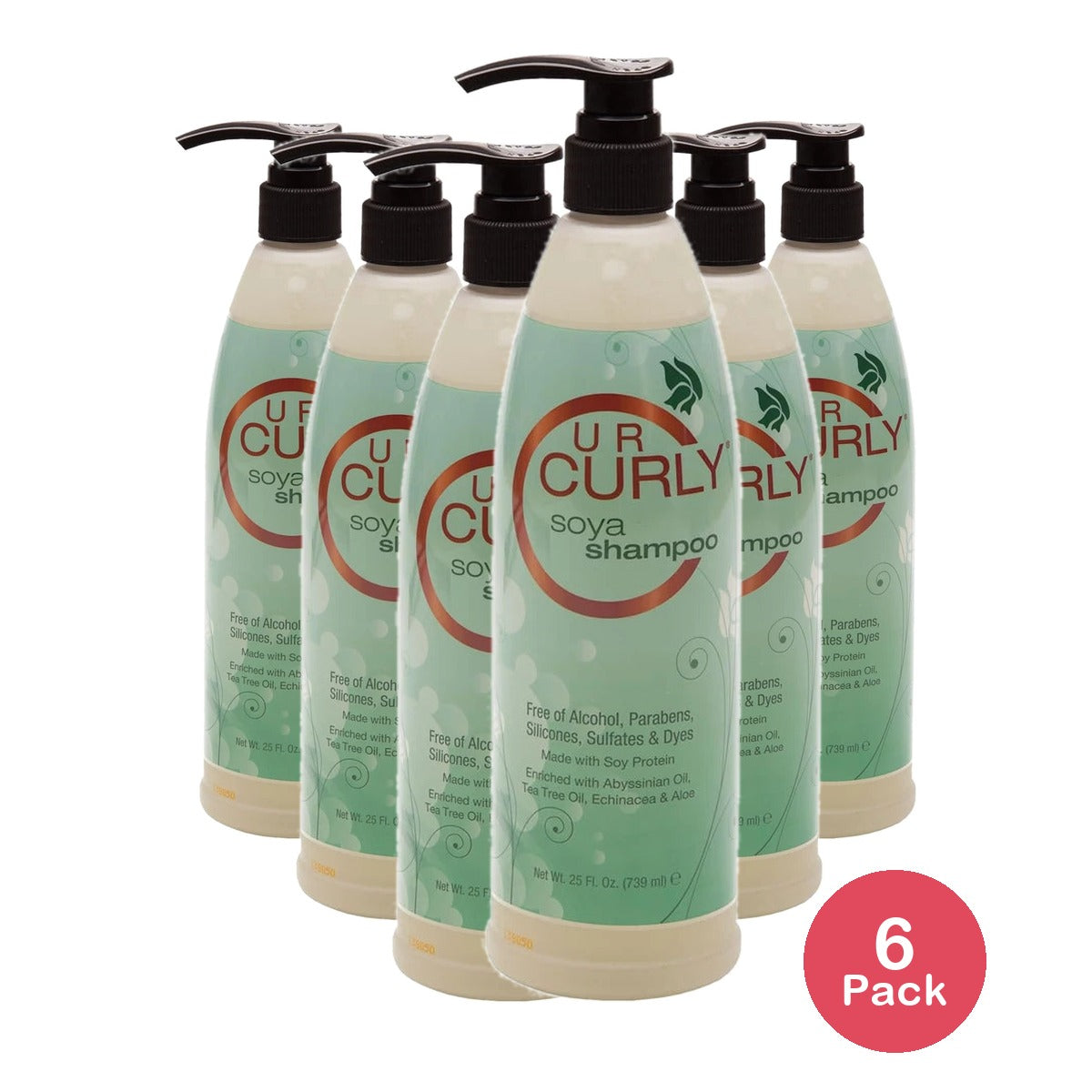 U R Curly Soya Shampoo 25.0 FL OZ 25 fl oz (Pack of 6)