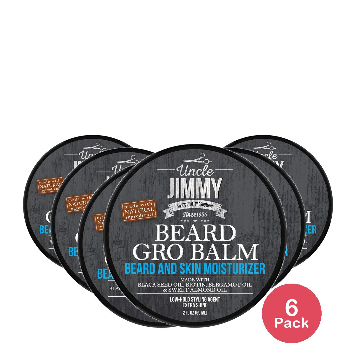 Uncle Jimmy Beard Balm Conditioner 2 Oz (Pack of 6)