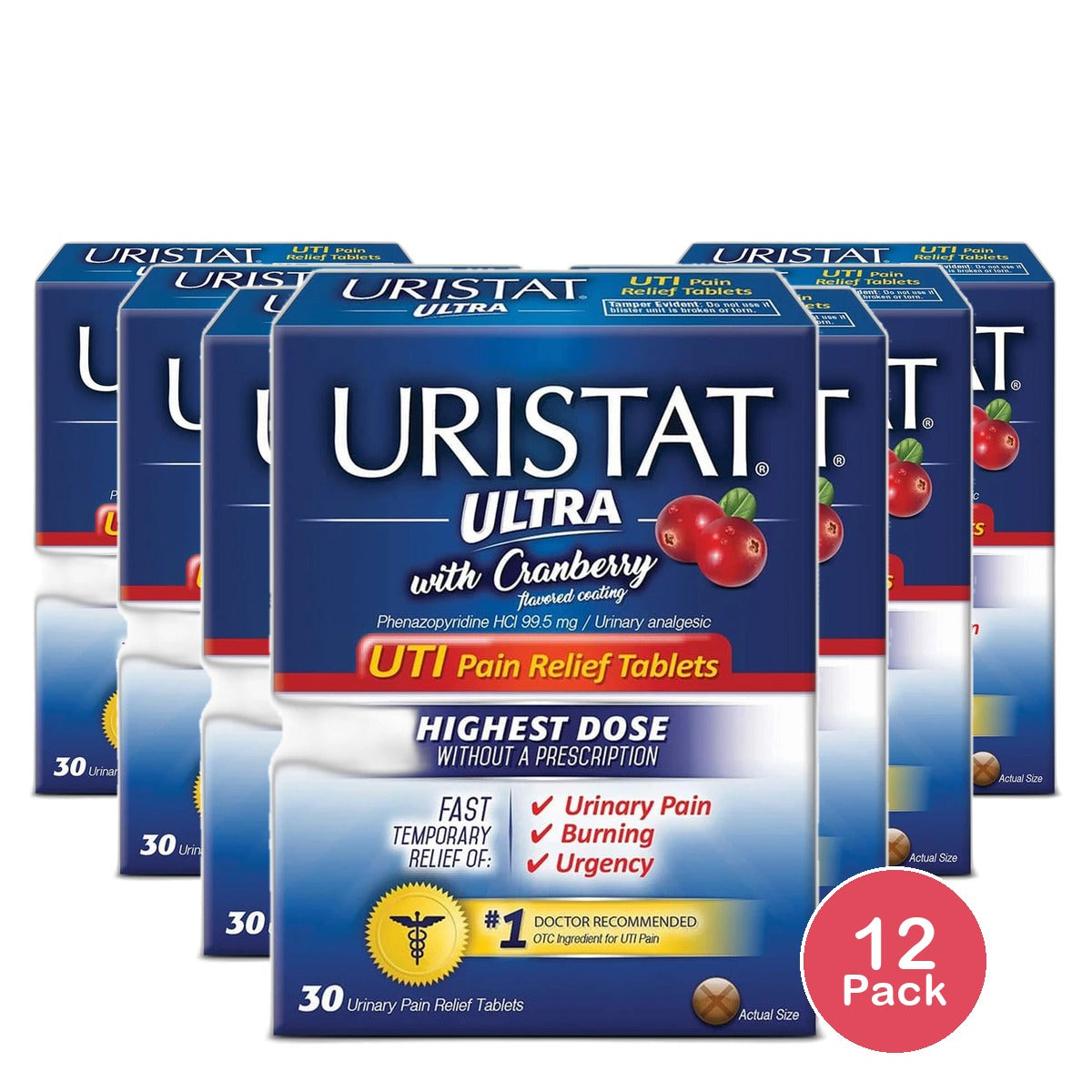 Uristat Ultra Uti Urinary Pain Relief Tablet 0.8Oz (Pack Of 12)