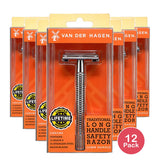 Van Der Hagen Chrome Long Handle Safety Razor (Pack of 12)