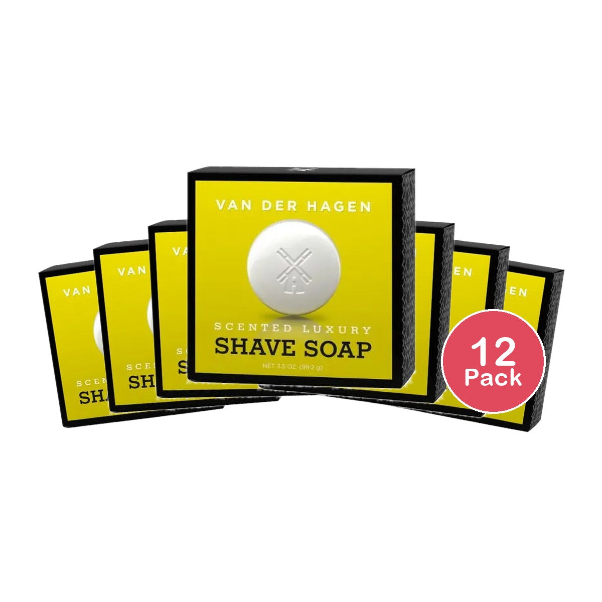 Van Der Hagen Mens Luxury Scented Shave Soap 3.5Oz (Pack of 12)