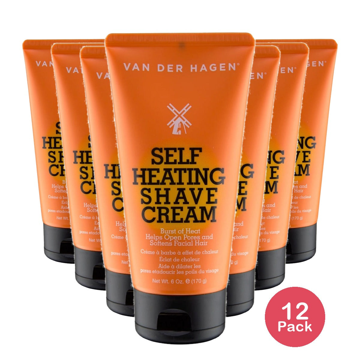 Van Der Hagen Shave Cream Heat 6 Oz (Pack of 12)