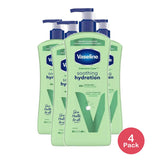 Vaseline Intensive Care Moisturizing Ceramide Body Lotion with Aloe Vera Soothin 20 oz(Pack of 4)