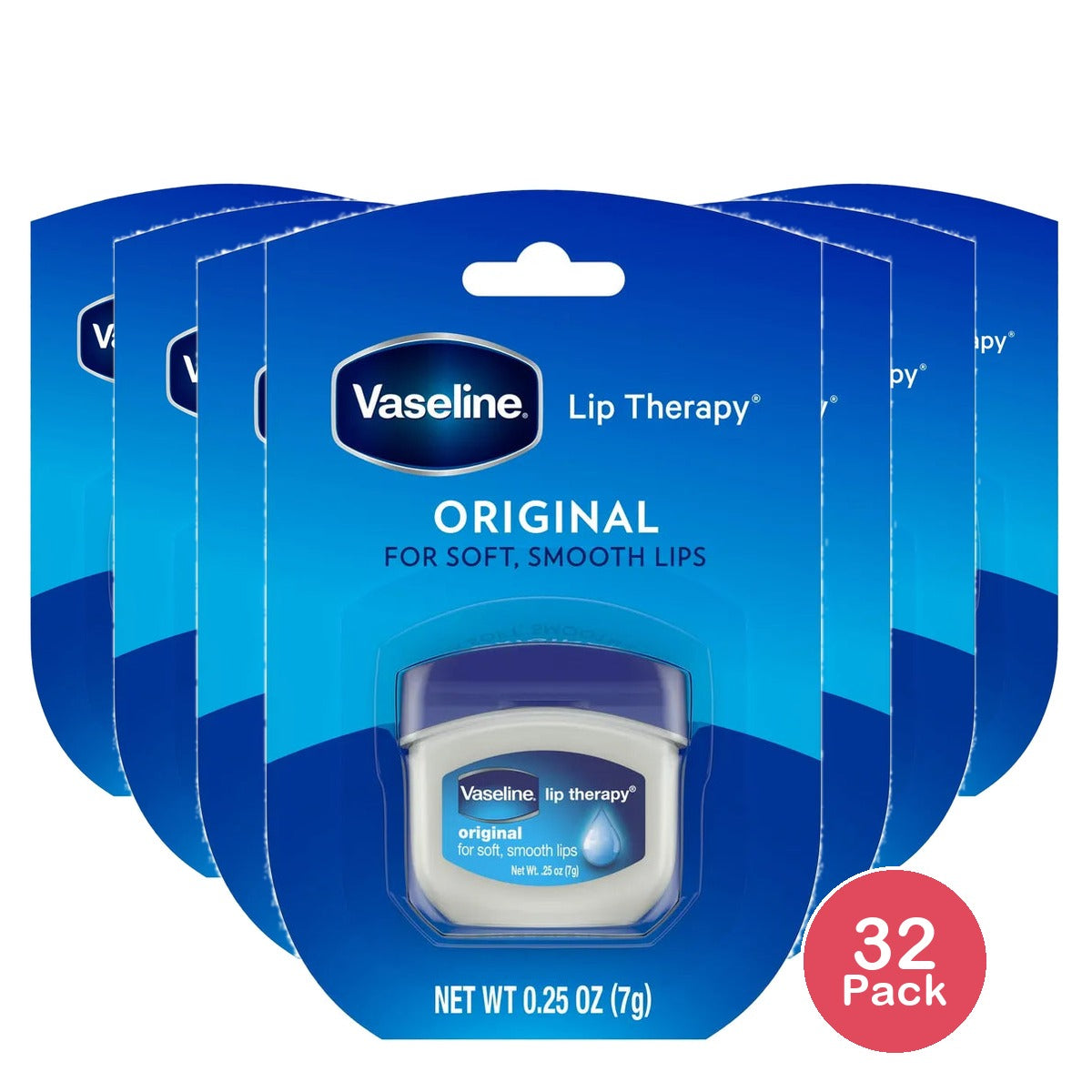 Vaseline Lip Therapy Original Soothing Lip Balm- 0.25Oz (Pack Of 32)