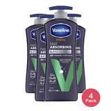 Vaseline Men Fast I.C Absorbing Body And Face Lotion20.03Oz (Pack of 4)