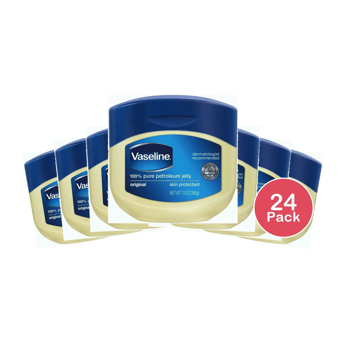 Vaseline Petroleum Jelly Jar For Dry Skin13Oz (Pack of 24)