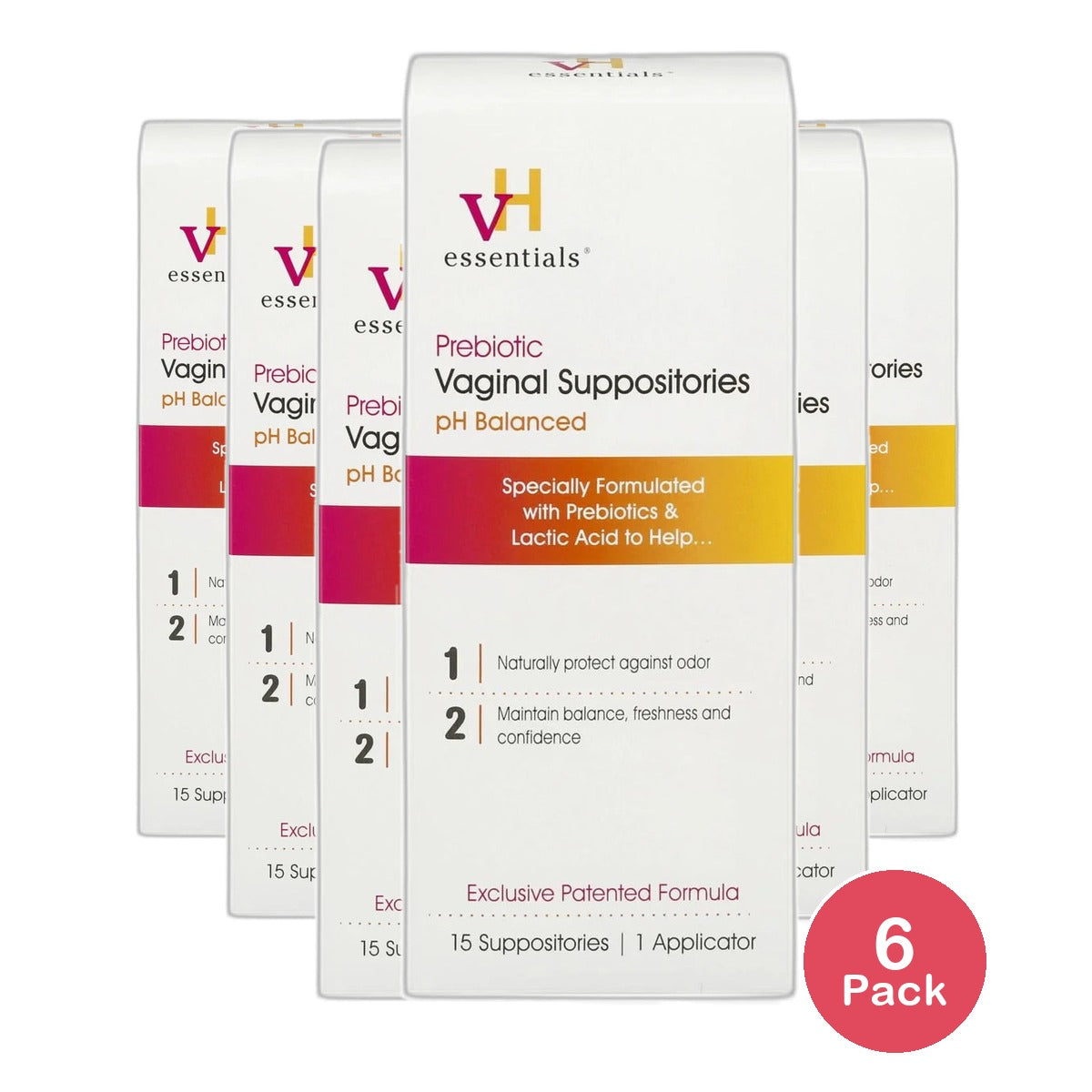 Vh Essentials Prebiotic Vaginal Suppositories15 Ea 1.6Oz (Pack Of 6)