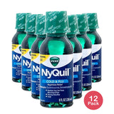 Vicks 44 Nyquil Cold and Flu Relief Liquid, Original Flavor, 8 fl oz (Pack of 12)