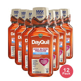 Vicks Dayquil High Blood Pressure Cold and Flu Relief Liquid Medicine 8Oz (Pack of 12)