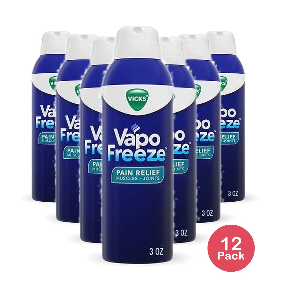 Vicks Vapo Freeze Pain Reliever Spray - 3 OZ (Pack of 12)
