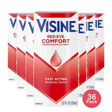 Visine Red Eye Comfort Redness Relief Eye Drops 0.5Oz (Pack of 36)
