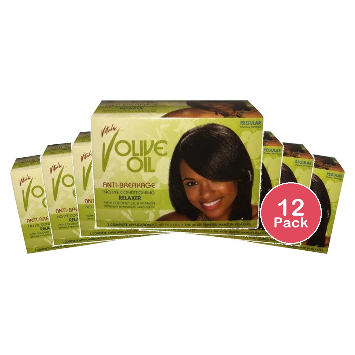 VITALE Olive Oil Sensitive Scalp No-Lye RelAxer Kit 1 Each 8 Oz (Pack of 12)