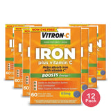 Vitron-C Iron Supplement Immunity Support Iron Supplements with Vitamin C Iron (Pack of 12)
