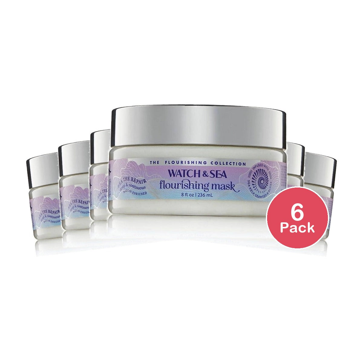 Watch & Sea The Repair Deep & Continuous Flourishing Hair Mask 8 Oz (Pack of 6)