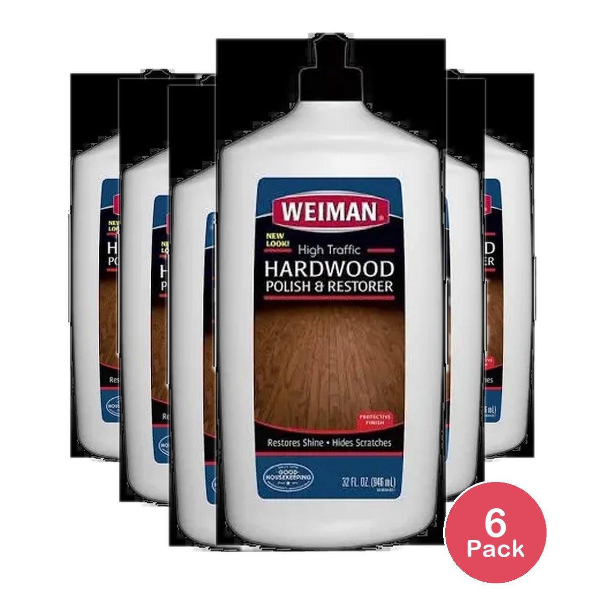 Weiman Hardwood Floor Polish & Restorer 32 oz (Pack of 6)
