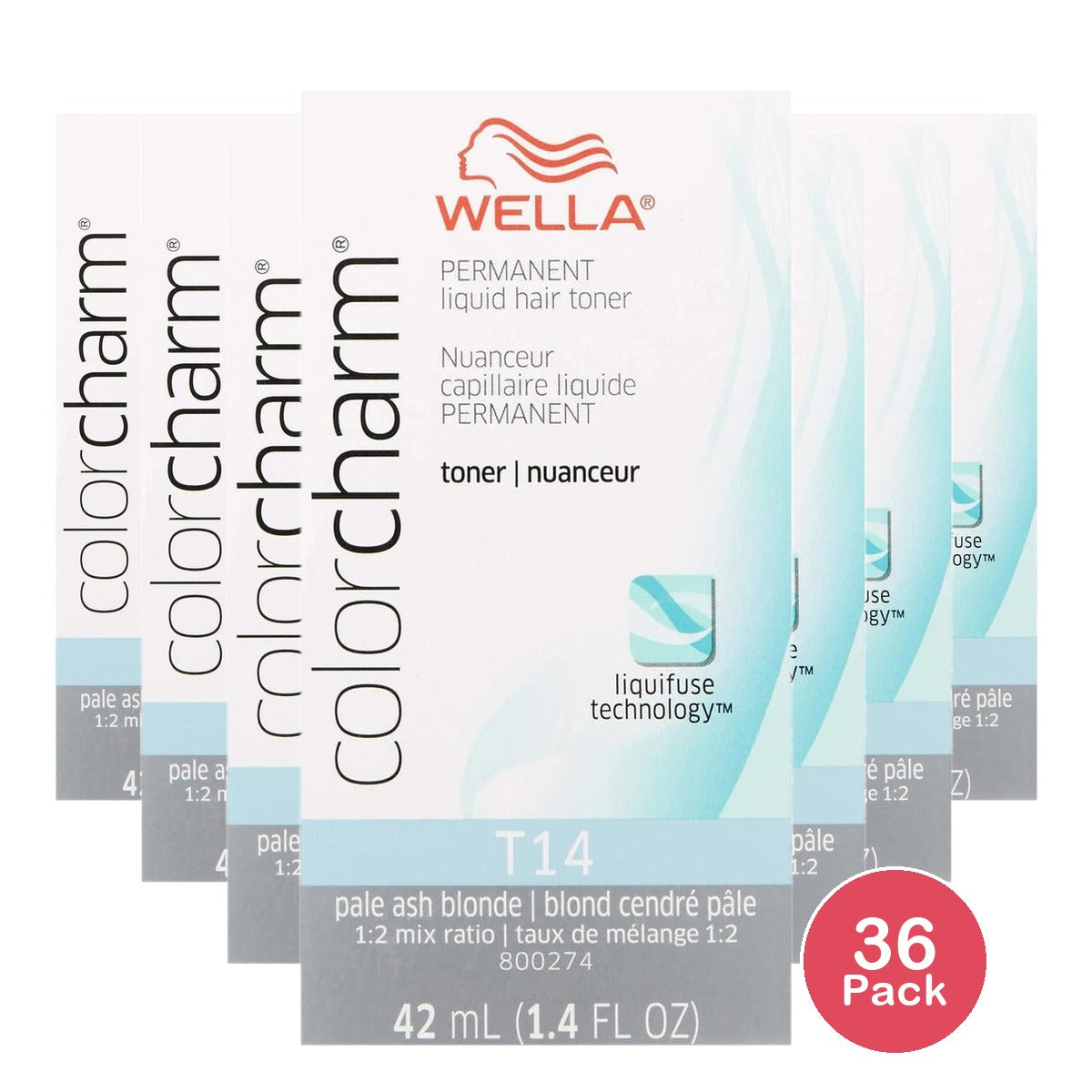 Wella Color Charm T14 Pale Ash Blonde 1.4 Oz (Pack of 36)
