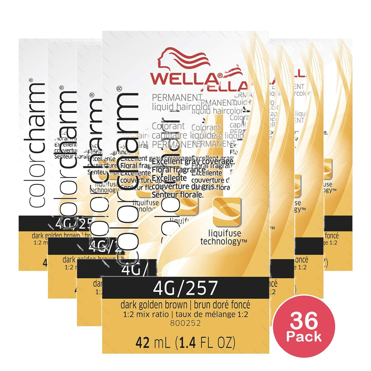 Wella ColorCharm Permanent Liquid Hair Color 1.4 Oz (Pack of 36)