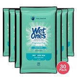 Wet Ones Hand &amp; Face Wipes 20 Count 2.52oz (Pack of 30)