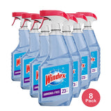 Windex Ammonia-Free Glass Cleaner Crystal Rain 23 Oz (Pack of 8)
