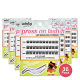 Winks Press On Pre-Glued Underlash Extensions Volume 30 pc with Applicator nan (Pack of 36)
