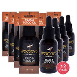 Woody's Beard & Tattoo Oil 1 Oz (Pack of 12)