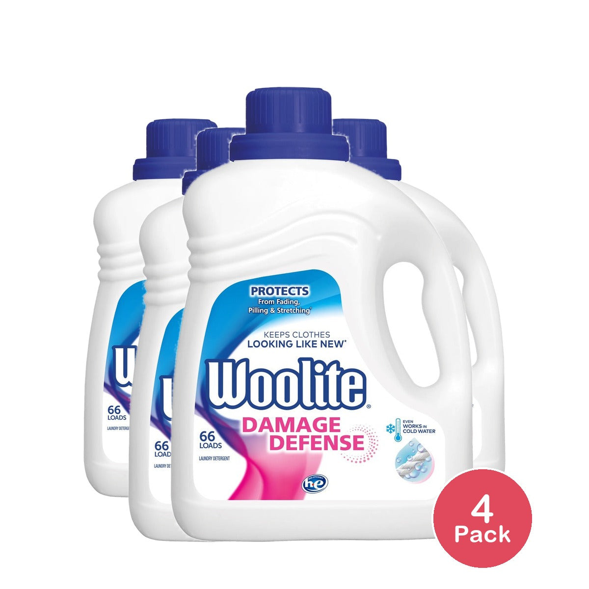 Woolite Damage Defense Liquid Laundry Detergent 100 Fl Oz (Pack of 4)