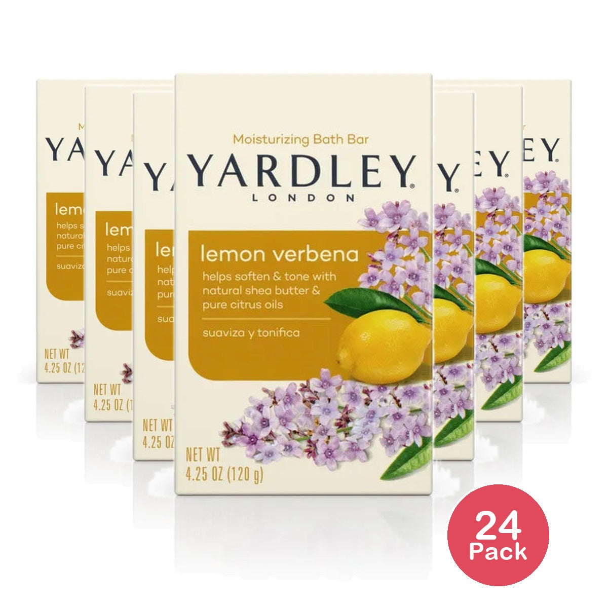 Yardley London Naturally Moisturizing Bar Lemon Verbana With Shea Butter4.25Oz (Pack of 24)