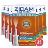 Zicam Cold Remedy Cold Shortening No-Drip Zinc-Free Nasal Spray - 0.5 Oz (Pack Of 24)