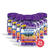 Zicam Cold Remedy Zinc Medicated Fruit Drops Elderberry Homeopathic Cold Short 0.42 Oz (Pack Of 24)