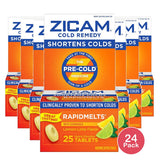 Zicam Rapidmelts Quick Dissolve Tablets Lemon-Lime 25 Ct (Pack of 24)