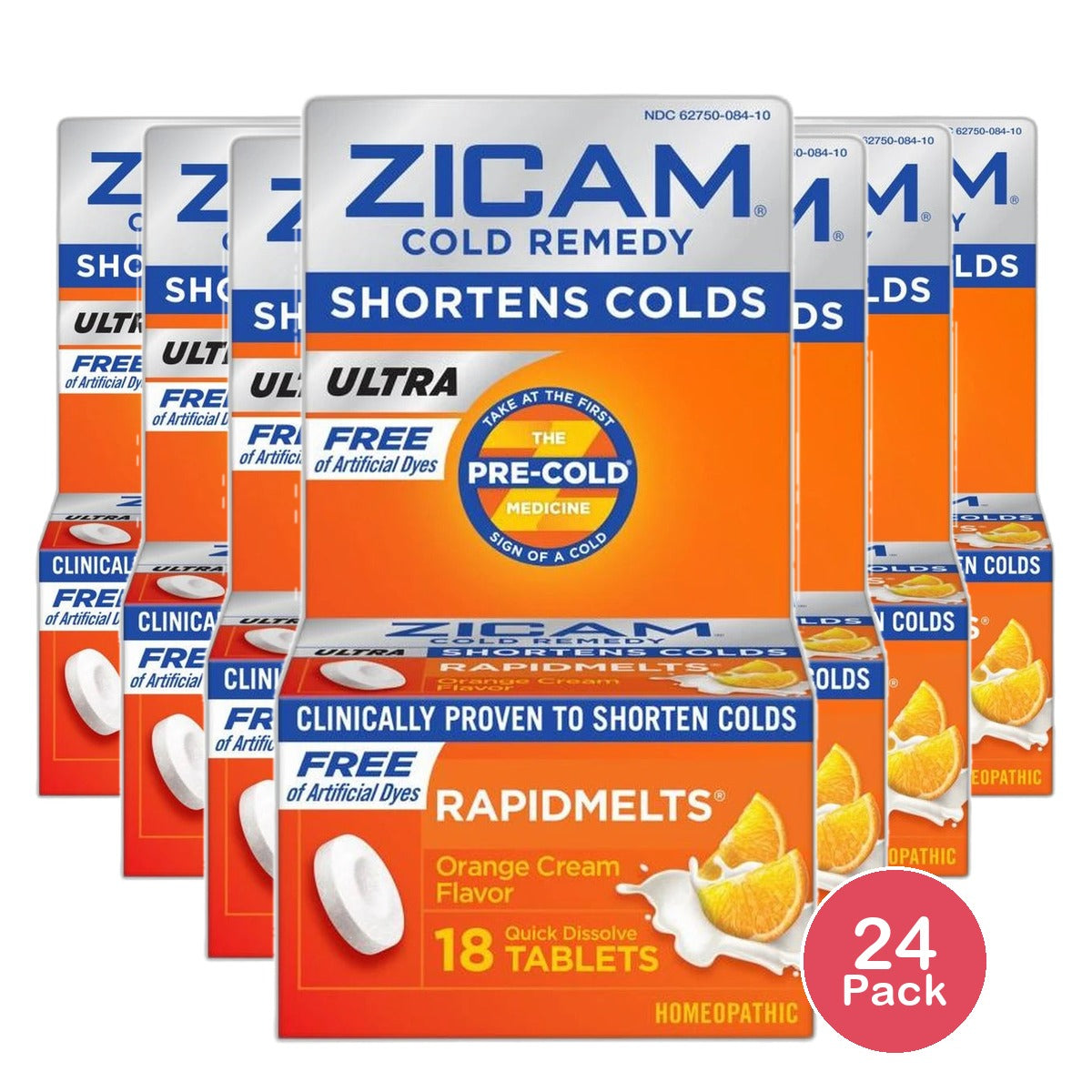 Zicam Ultra Cold Remedy Bi-Layer Rapidmelts Homeopathic Tablets 3.21oz (Pack of 24)