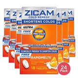 Zicam Ultra Cold Remedy Bi-Layer Rapidmelts Homeopathic Tablets 3.21oz (Pack of 24)