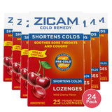 Zicam Zinc Cold Remedy Lenges Cherry Flavor 25ct 4Oz (Pack of 24)